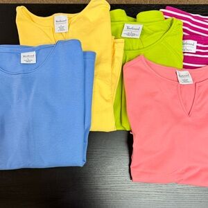 Westbound Womens Short Sleeve Tees in Blue, Yellow, Lime, Pink